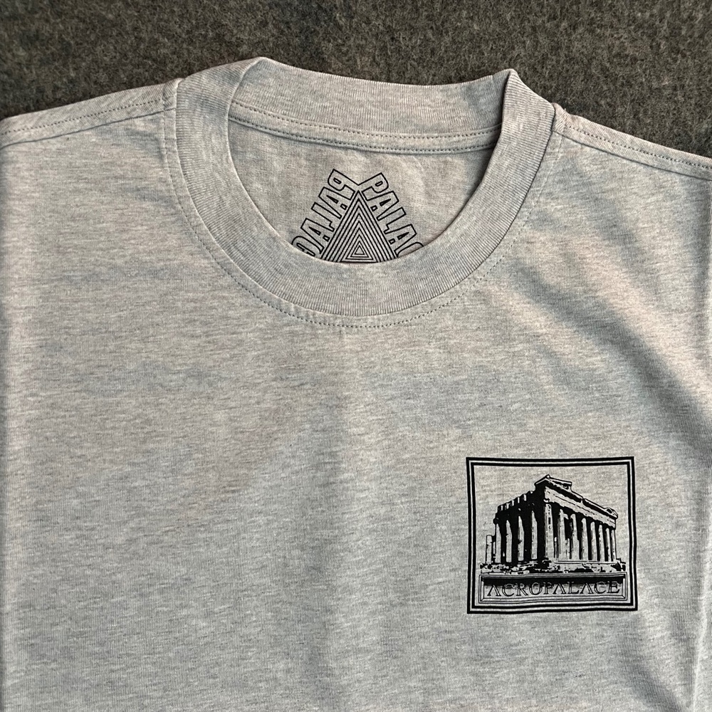 PALACE SS19 "Acropalace" Grey Marl Shirt Acropolis